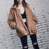 Elegant Faux Fur Coat Women 2019 Autumn Winter Warm Soft Zipper Fur Jacket Female Plush Overcoat Pocket Casual Teddy Outwear - menochic